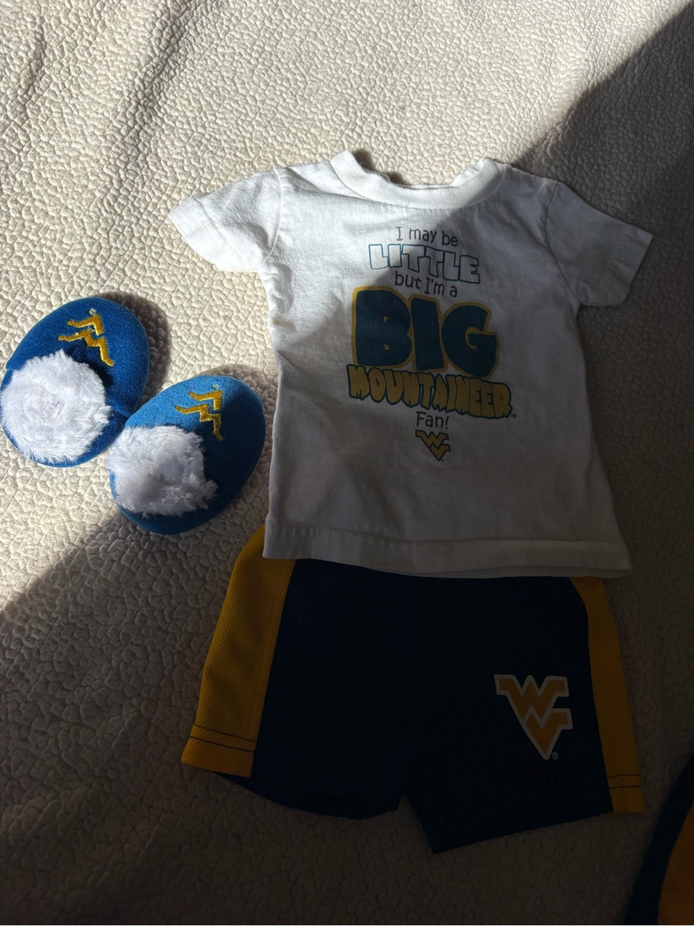 West Virginia Mountaineers Kids Matching Set - White & Blue